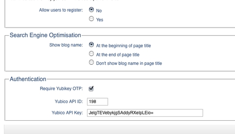 Yubikey One-Time Password Authentication