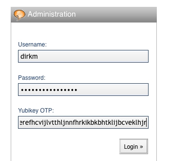 Yubikey One-Time Password Authentication