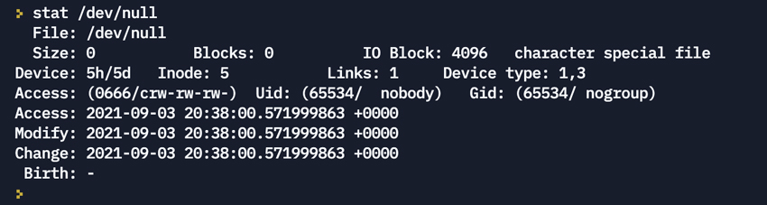 /dev/null 4